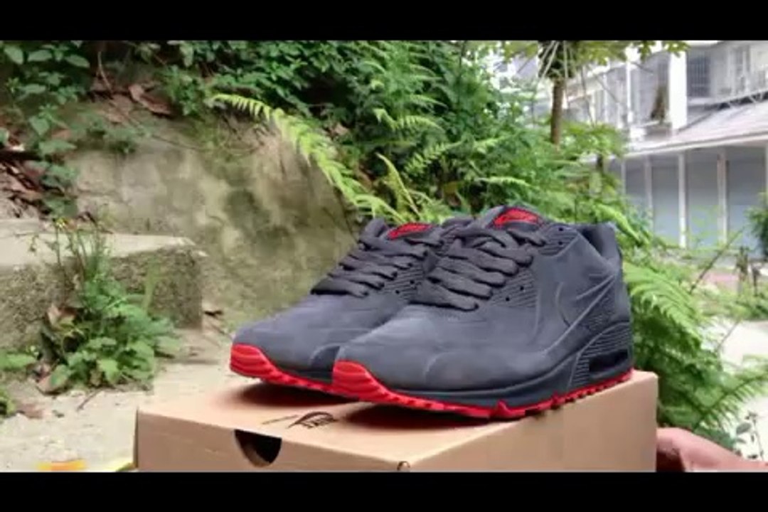 Nike Air Max 90 VT-Dark Grey Red Mens Shoes New Review - usherfashion.com