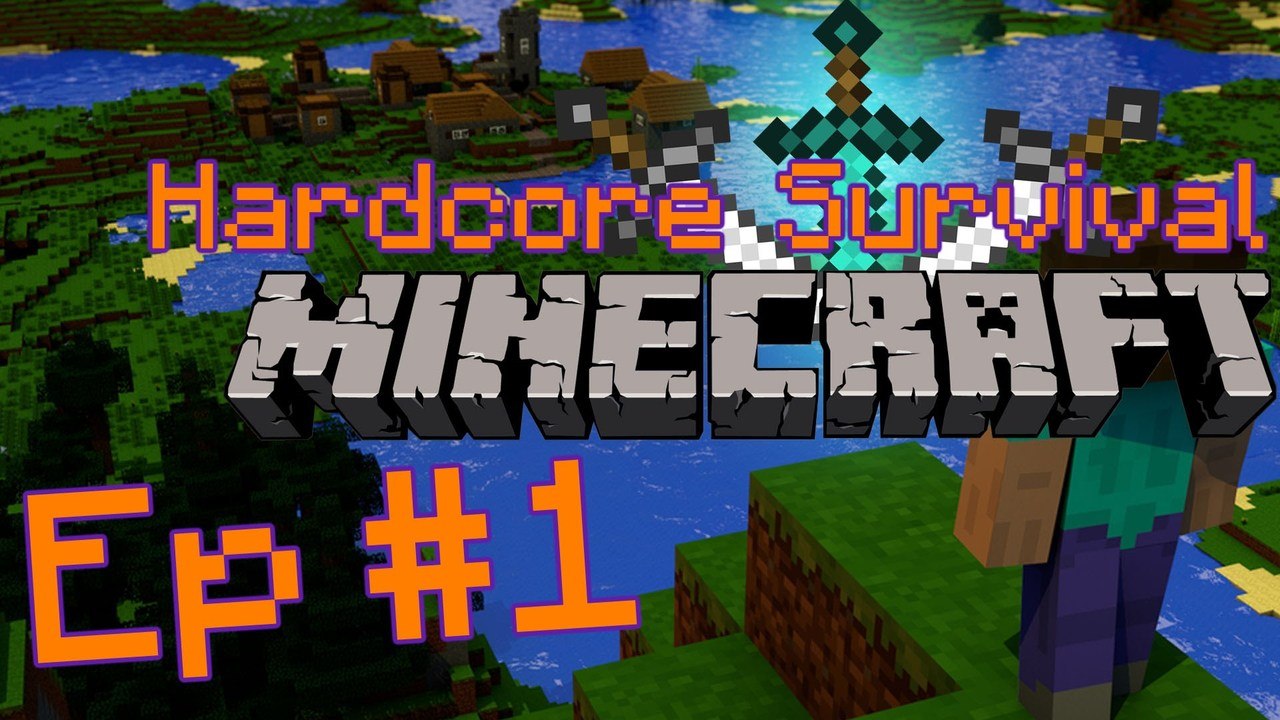 Minecraft Hardcore Survival Part 1 - Oh Hey A Village At The Spawn