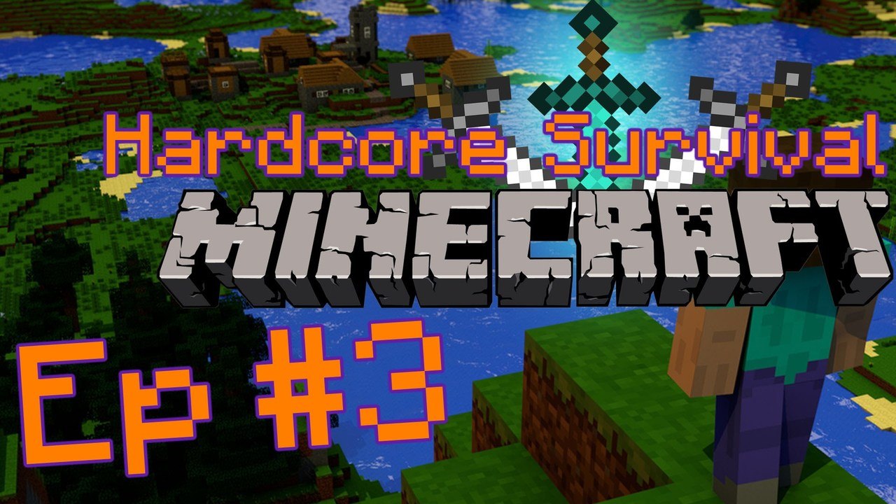 Minecraft Hardcore Survival Part 3 - Making A Creepy Basement!