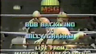 BOB BACKLUND vs SUPERSTAR BILLY GRAHAM MSG 11/22/82