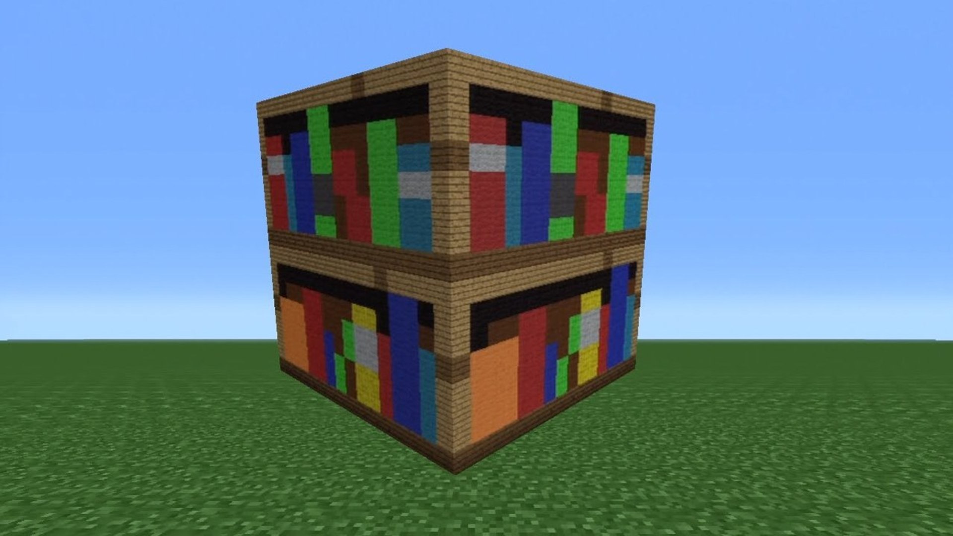 Minecraft Tutorial How To Make A Bookshelf Statue Video Dailymotion