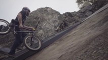BMX Riders Get Huge Air on Dirt Quarterpipes