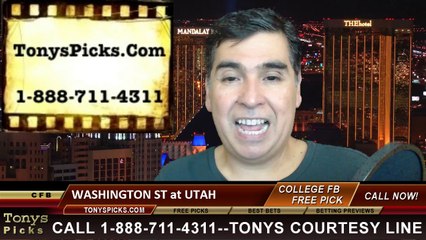 Télécharger la video: Utah Utes vs. Washington St Cougars Free Pick Prediction College Football Point Spread Odds Betting Preview 9-27-2014