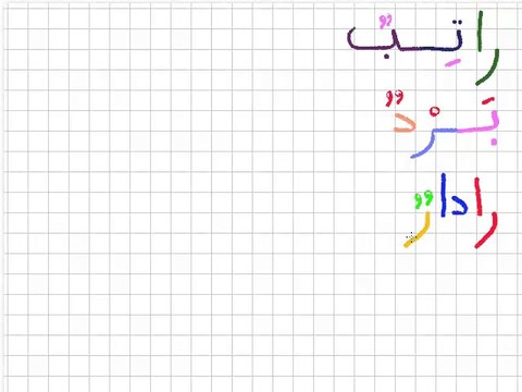 Leçon 5 - vidéo 2 - Exemples de mots avec la lettre ر et les lettres précédentes affectées de Voyelles