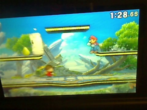 Mario VS Animal Crossing Villager In A Super Smash Bros. For Nintendo 3DS Demo Match / Battle / Fight