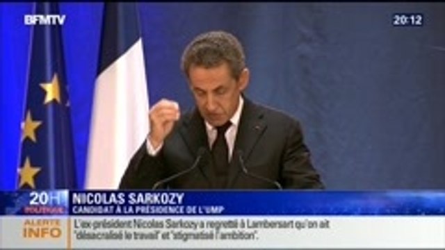 20H Politique: Présidence de l'UMP: Nicolas Sarkozy a tenu son premier meeting à Lambersart - 25/09
