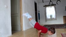 5 year kid doing 90 degree pushups
