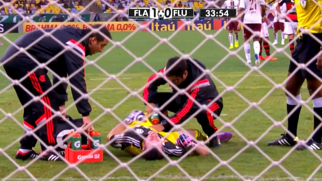 OUCH! Keeper gets kicked in the groin