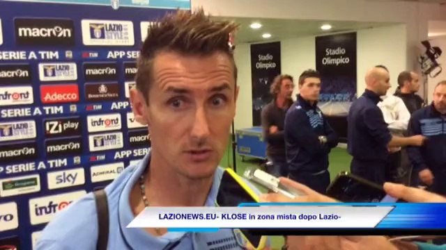 25.09.14 - Miroslav KLOSE in zona mista dopo Lazio-Udinese