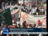 Funcionarios de la salud municipal de Chile inician paro laboral