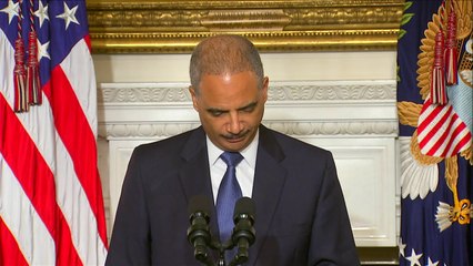 La emotiva renuncia de Holder