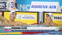 AG 2014 Park Tae-hwan ties Korean record for most Asian Games medals