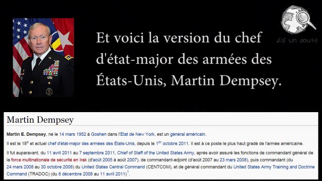 Financement de l'E.I, journaliste de France 2 VS Chef d'état-major des armées des États-Unis