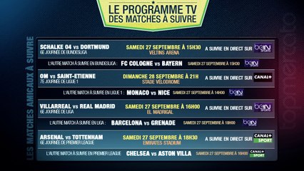 OM-ASSE, Arsenal-Tottenham, Schalke 04-Dortmund... Le programme TV des matches du weekend à ne pas rater !