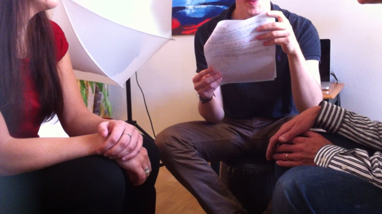 Répétition avant le tournage