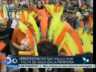 Enojo en Sao Paulo porque la autoridad local los mantiene sin agua