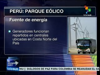 Inauguran en Perú parque generador de energía eólica
