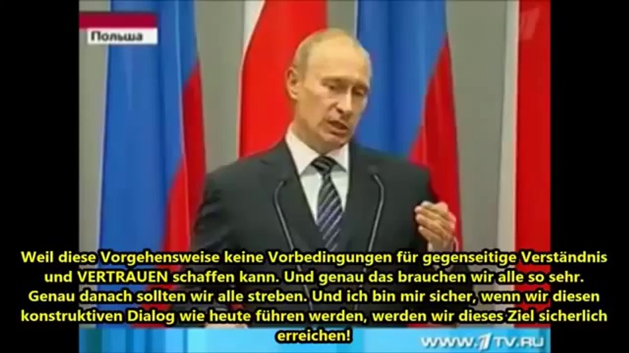 Putin über die Schuld am 2 Weltkrieg