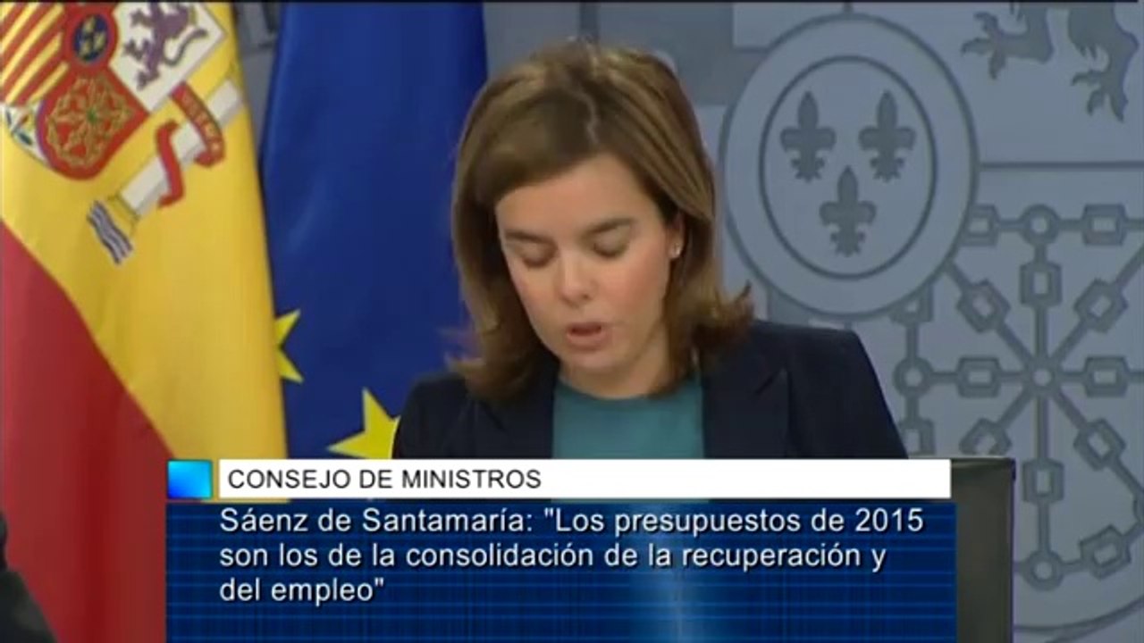 Sáenz de Santamaría: "Los presupuestos de 2015 son los de la consolidación"