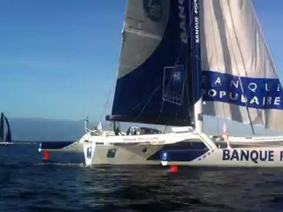 Départ des Ultimes de #lorient en préparation de la #routedurhum : Loic Peyron
