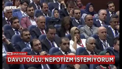 Başbakan Davutoğlu Nepotizm istemiyorum derken ne demek istedi