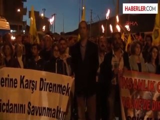 IŞİD, Tunceli'de Meşaleli Yürüyüşle Protesto Edildi