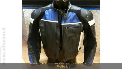 CUNEO,    GIACCA DA MOTO IN PELLE DAINESE TG. 50 BLU E NERO EURO 299