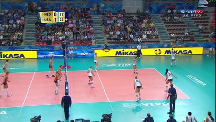 USA 3X0 NEDERLAND SET 2B - VOLLEYBALL WOMEN'S WORLD CHAMPIONSHIP ITALY 2014