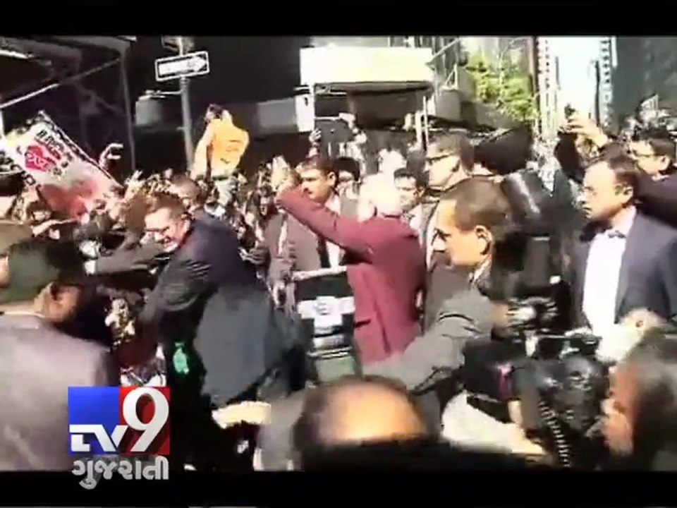 PM Narendra Modi gets a rousing welcome in US - Tv9 Gujarati