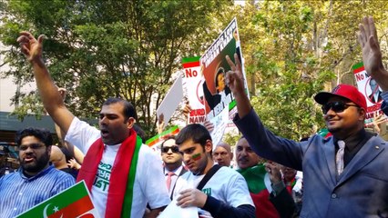 PTI Protest Infront United Nations, Pictorial View