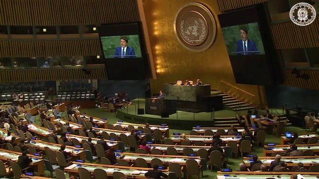 New York - Renzi interviene all'Onu (25.09.14)