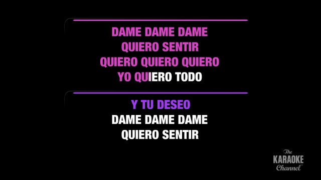 Dame (Touch Me) in the Style of _Jennifer Lopez & Chayanne_ with lyrics (no lead vocal)