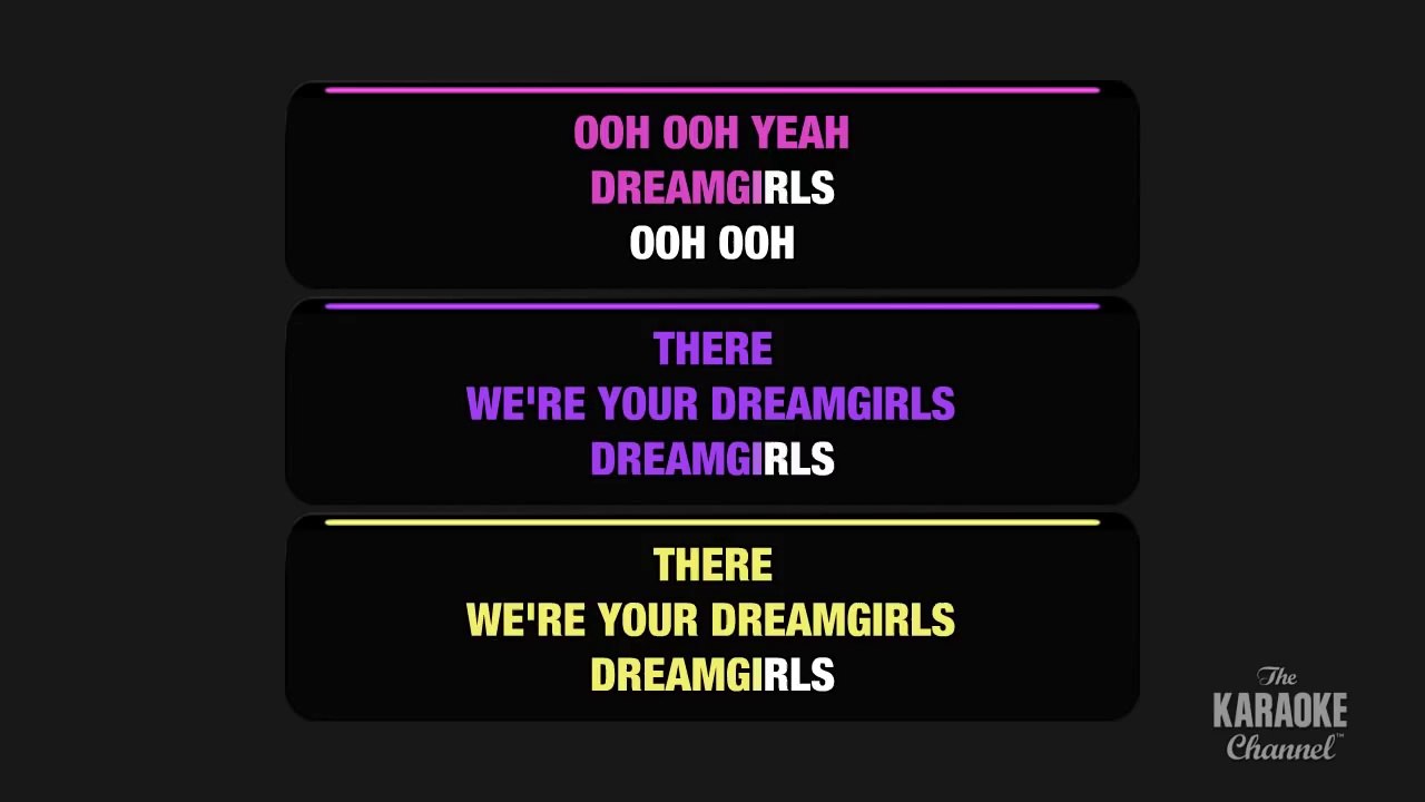 Dreamgirls in the Style of _Beyoncé, Jennifer Hudson & Anika Noni Rose_ with lyrics (no lead vocal)