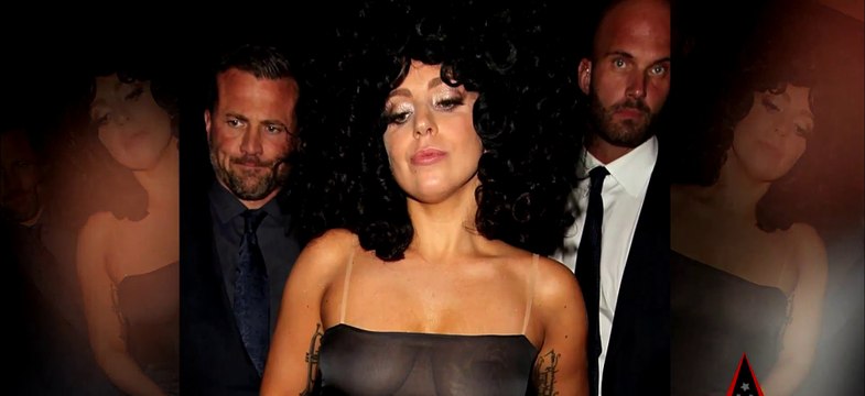 Lady Gaga goes bra-less wearing a VERY plunging neckline as she arrives with Tony Bennett for Cheek To Cheek performance in New York