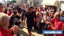 Arrivée des Toulonnais au stade Mayol avant RCT-Montpellier