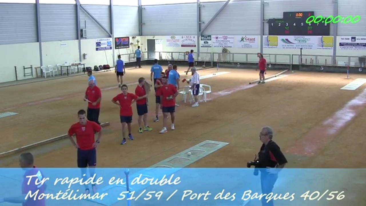 Premier tour, Tir rapide en double, Montélimar contre Port des Barques, Sport Boules, J1 Elite 2014 2015