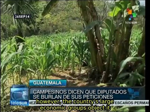 Guatemalan peasant farmers demand approval of agricultural bill