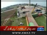 A stage made by 16 containers have been prepared in Minar-e-Pakistan Lahore --- Aerial View