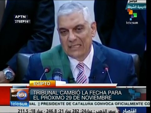 Egipto: aplazado al 29 de noviembre el veredicto contra Hosni Mubarak