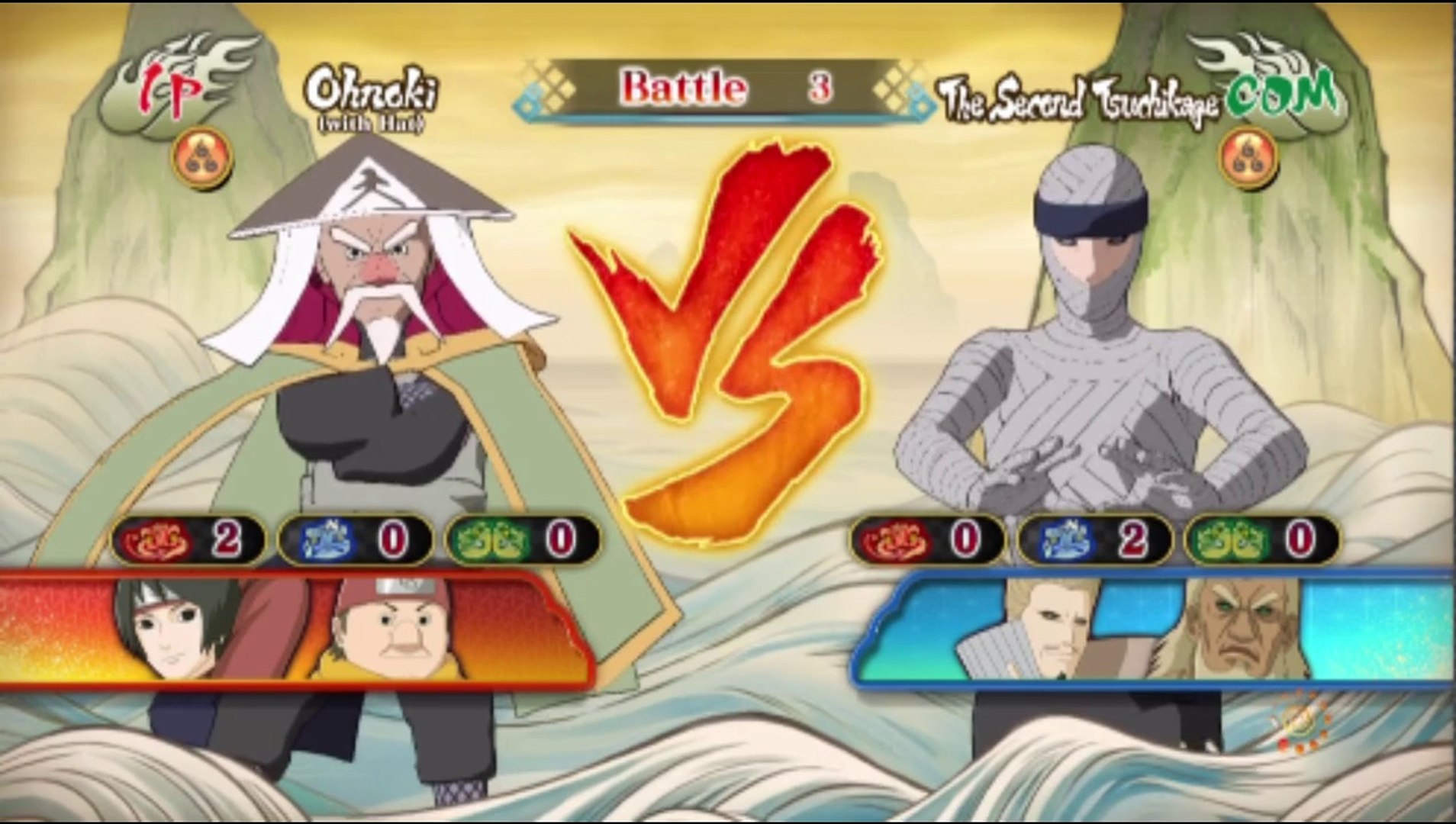 Segundo Tsuchikage vs Primeiro Hokage - Naruto Ultimate Ninja