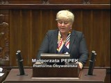 Poseł Małgorzata Pępek - Wystąpienie z dnia 25 wrze�nia 2014 roku.