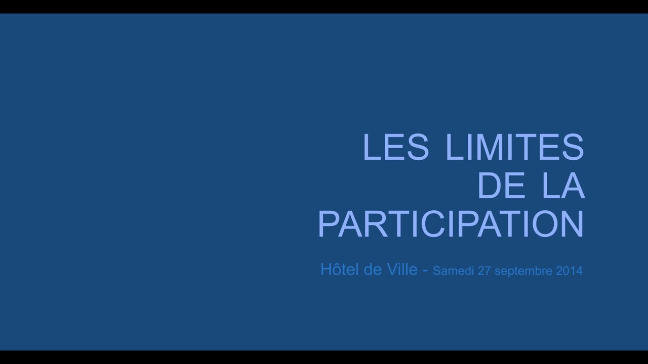 Les limites de la participation - Marion Carrel