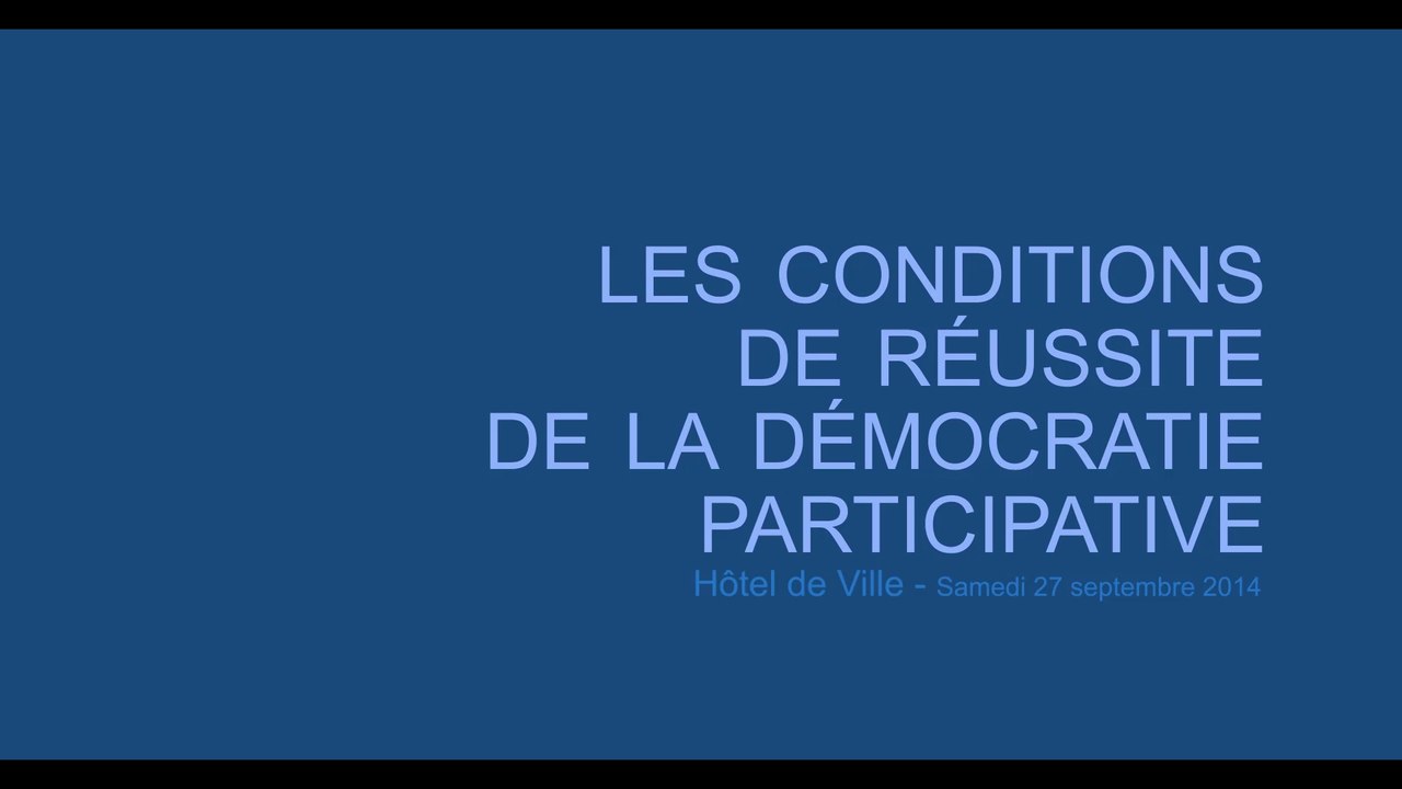 Les conditions de réussite de la démocratie participative - Marion Carrel