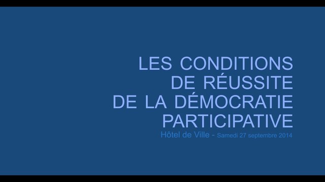 Les conditions de réussite de la démocratie participative - Marion Carrel