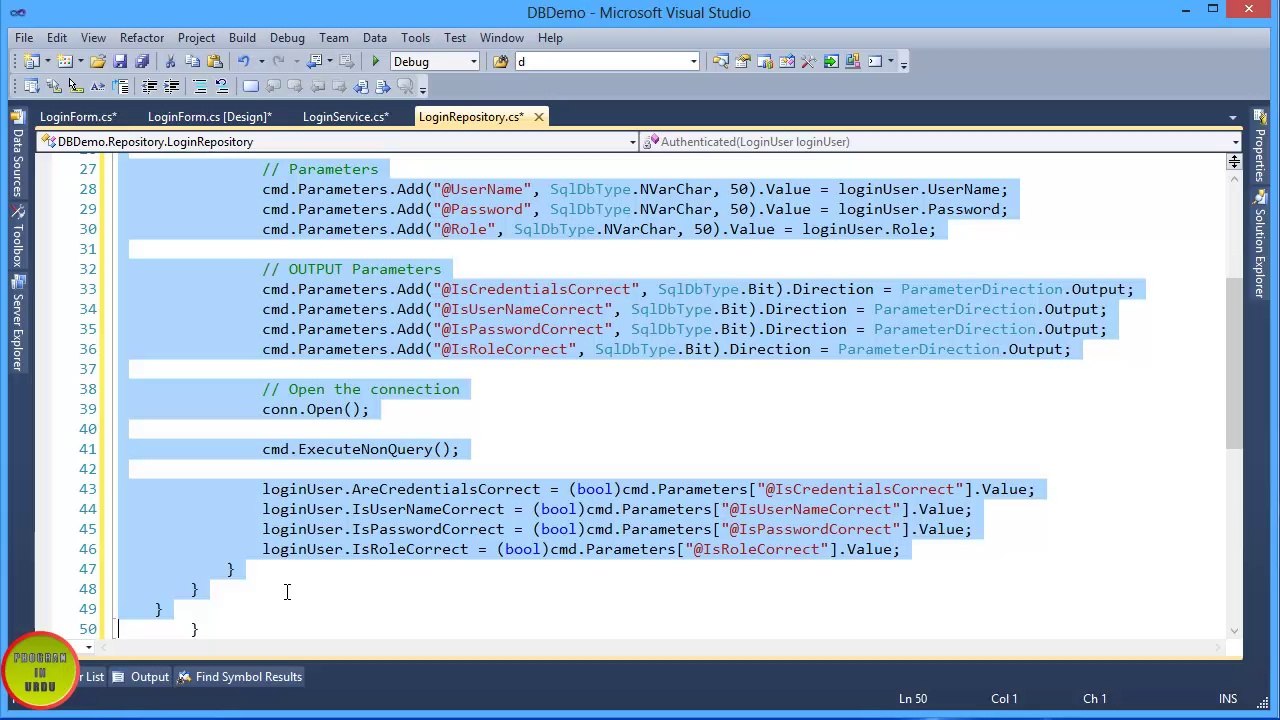 8.C# Database Programming In Urdu - Splitting the code into layers