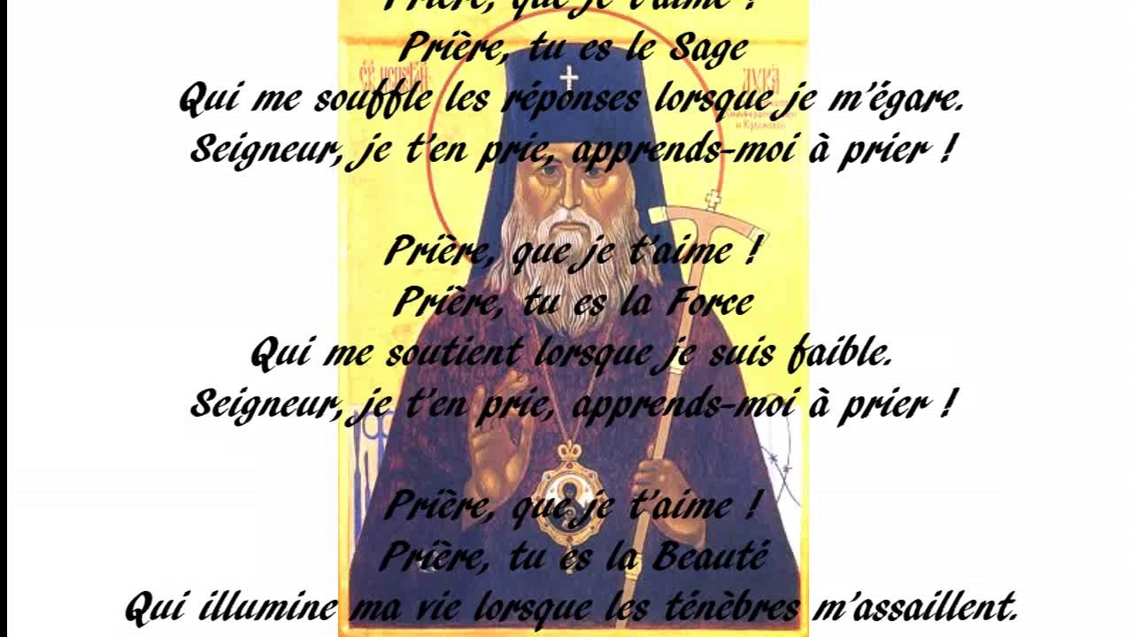 Prière, que je t’aime!