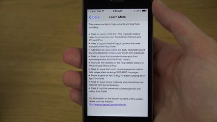NEW iOS 8.0.2 Released - What's New