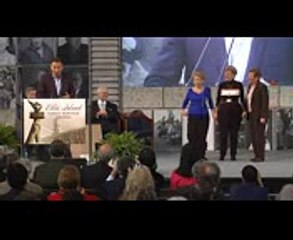 Bruce Springsteen accepts Ellis Island award with his mother  aunts