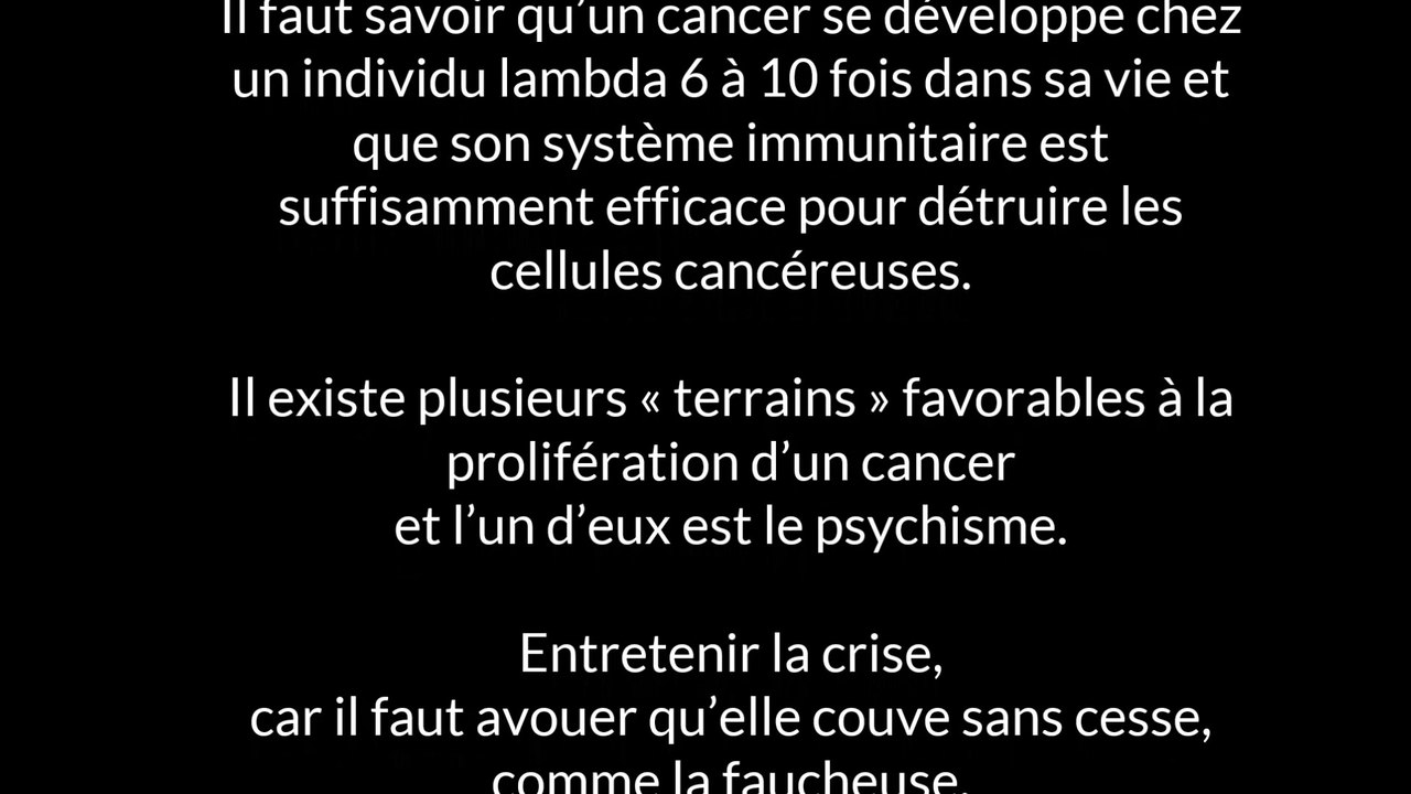 La peur est le cancer de ce monde...
