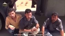 Siria. Mercenarios takfiris asesinan a camioneros sirios por no saber orar [Subt